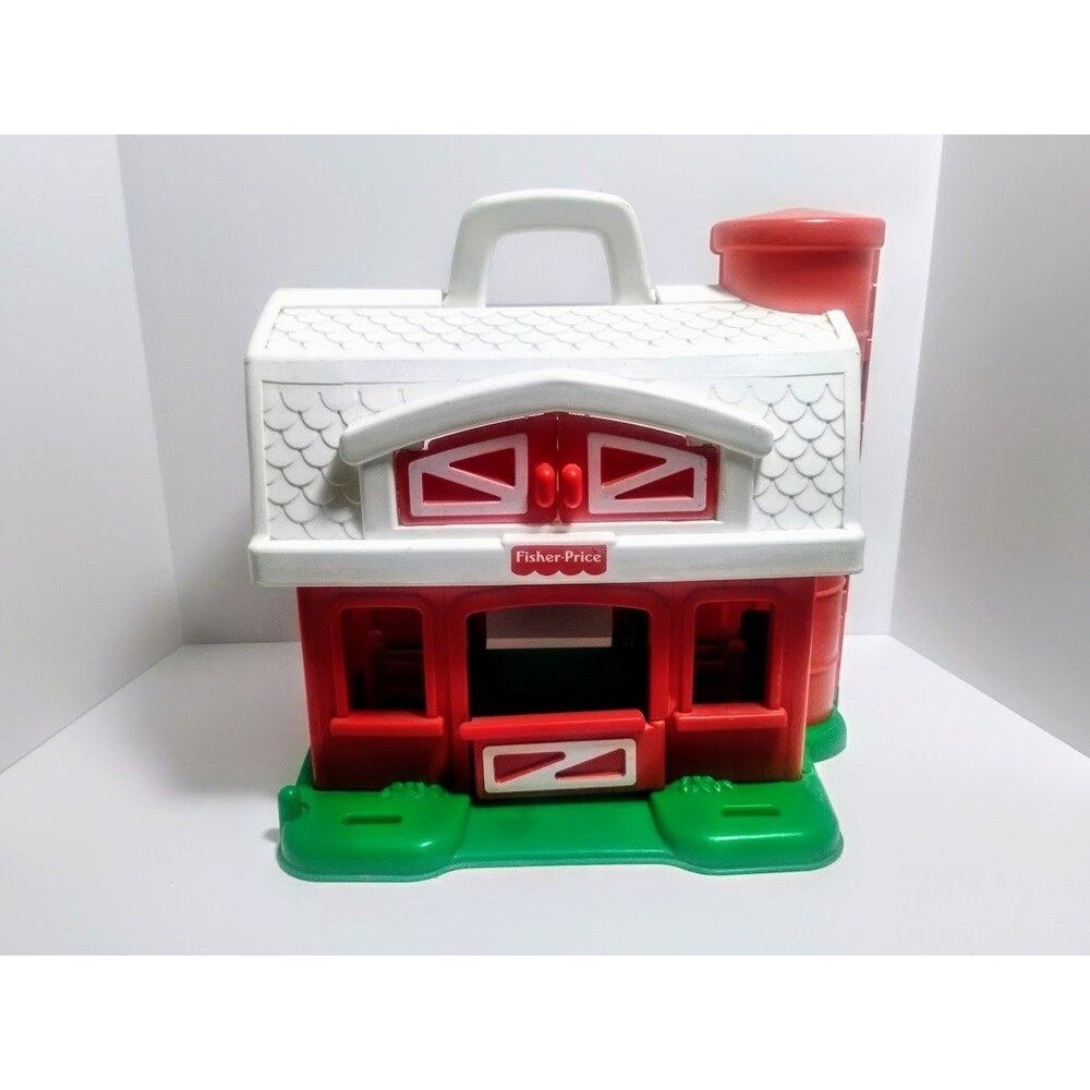 VINTAGE 1995 FISHER-PRICE LITTLE PEOPLE BARN FARM YARD PLAYSET READ DESC!!!